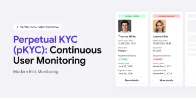 Perpetual KYC (pKYC): continuous user monitoring