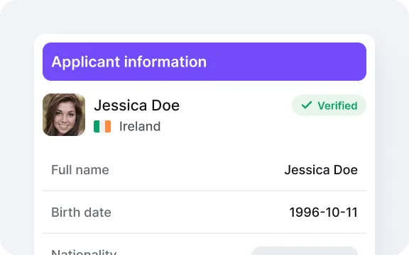 New patient verification example.