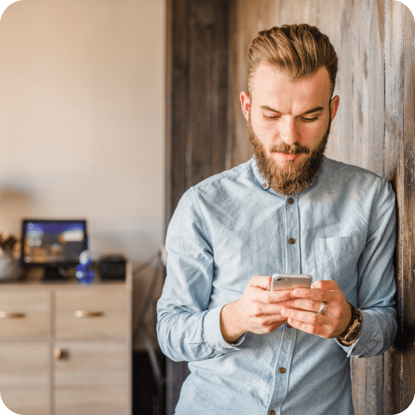 A person is using his phone.