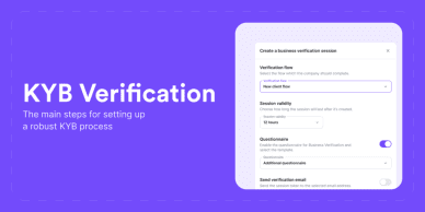 Know your business (KYB) verification