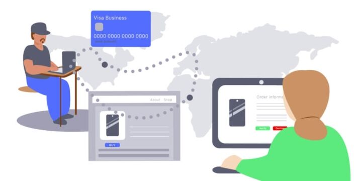 A person making a purchase using a proxy server pretending to be in a different country.