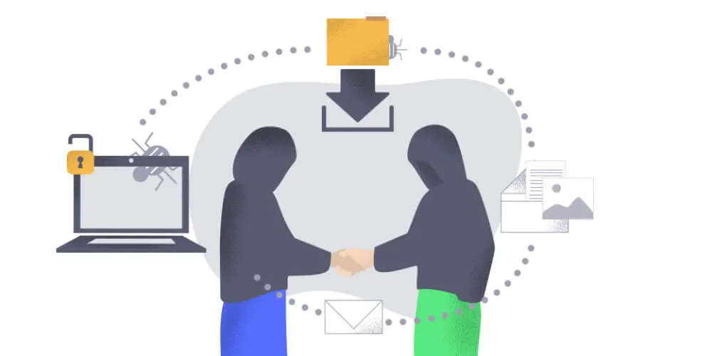 People on the black market exchanging illegal goods.