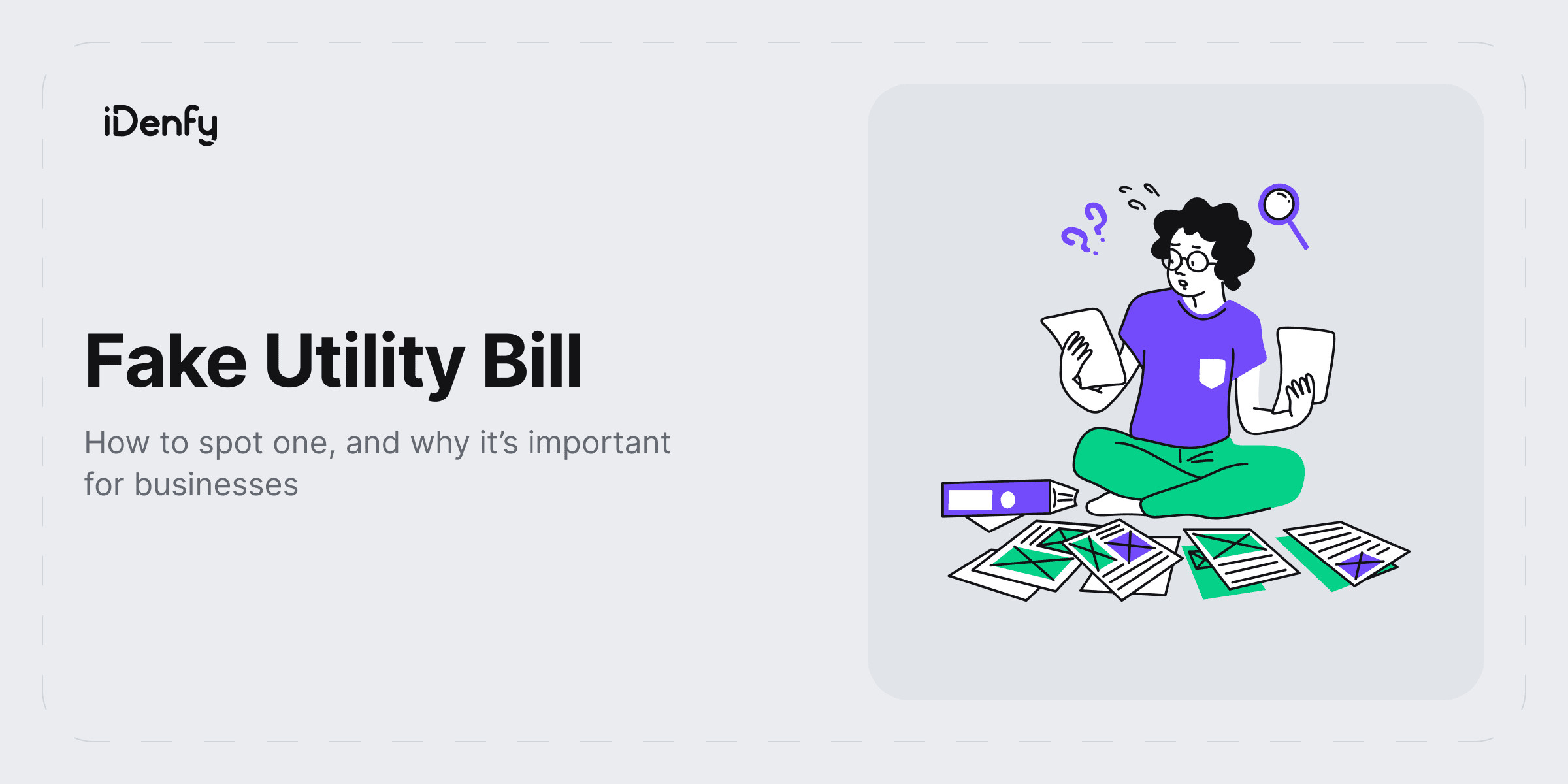 Utility bill verification