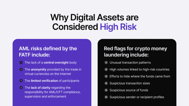 Infographic summarising why digital assets are considered high risk.