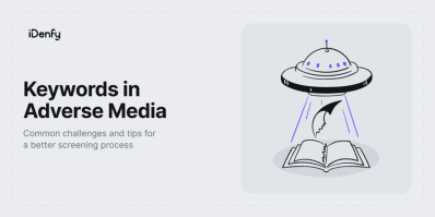 Keywords in adverse media.