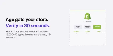 Shopify identity verification with iDenfy KYC plugin