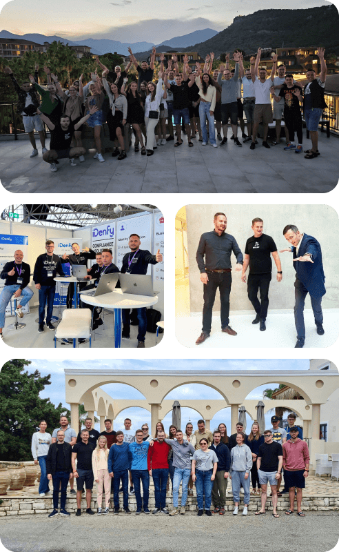 iDenfy team photo collage