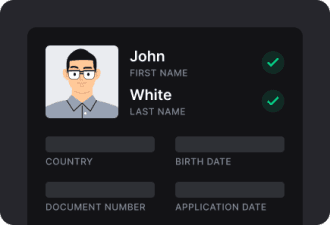 Half-filled form of personal information.