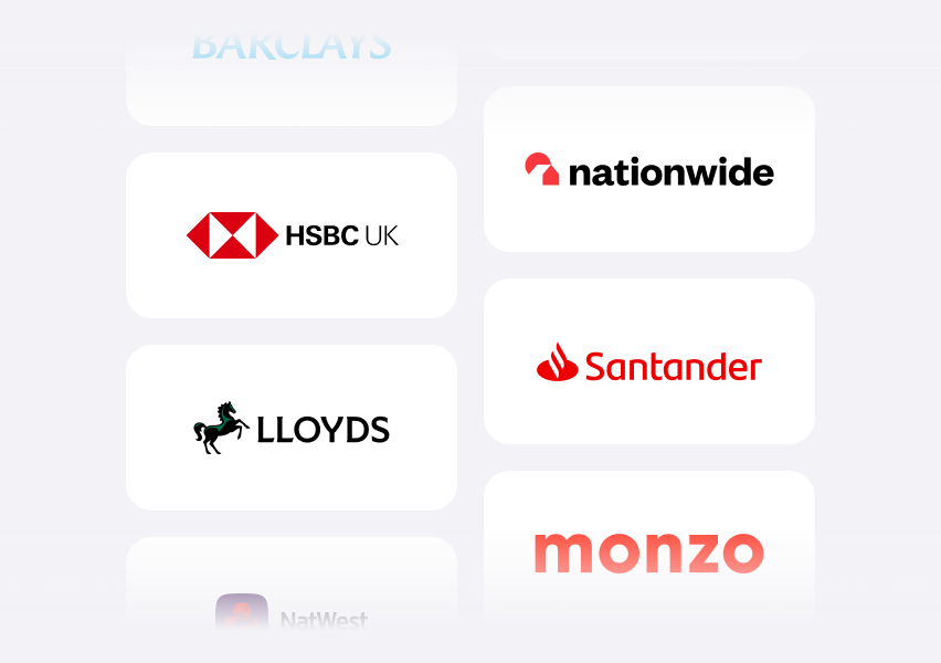 UK banks connected to OneID including Barclays, HSBC, Lloyds, NatWest, Nationwide, Santander and Monzo