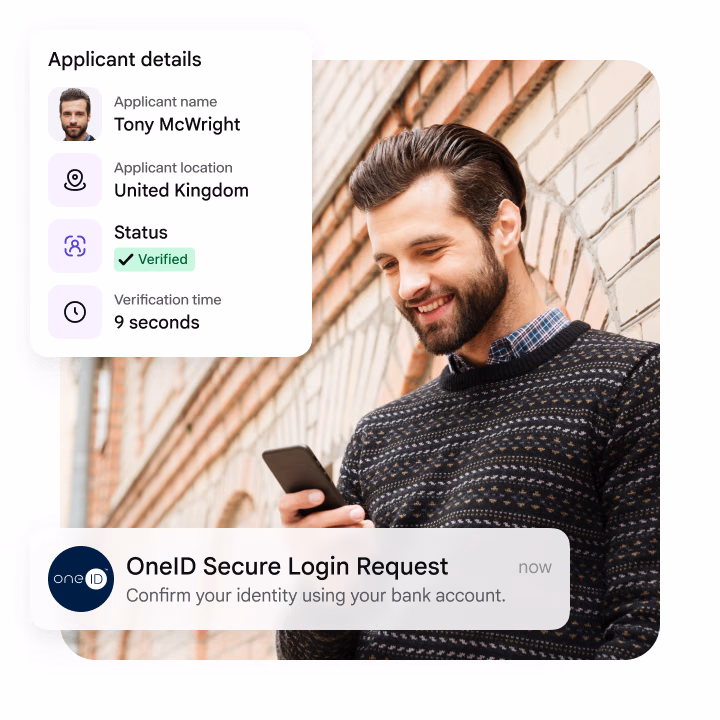 OneID digital ID verification hero visual