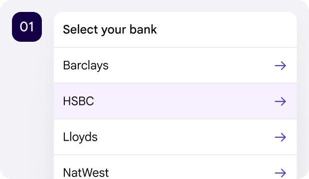 Bank selection step