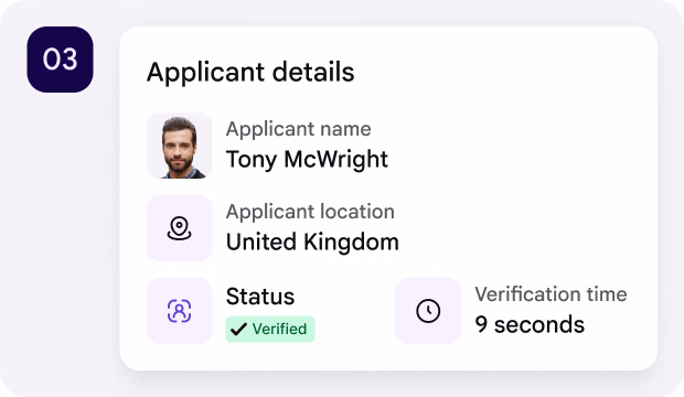 Identity verification approval step