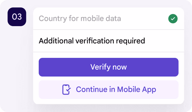 Step 03: reverify existing users in higher-risk situations