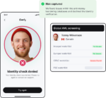 AML single check after identity check was denied during KYC verification.