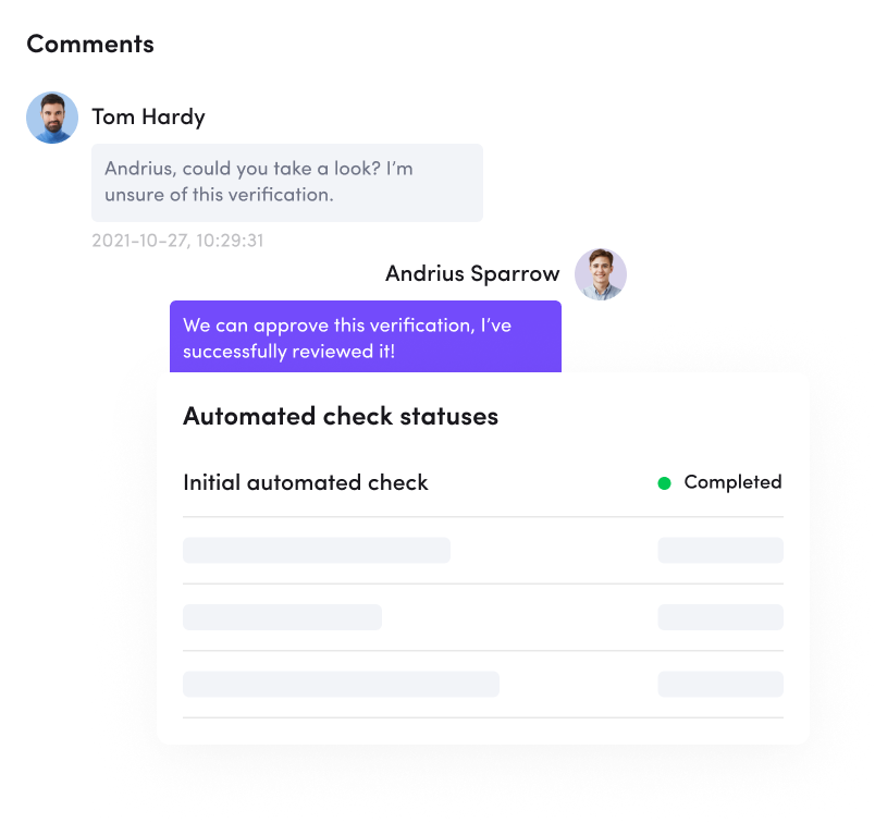 Automated and manual identity checks