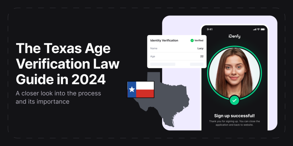 New Texas age verification law guide in 2024.