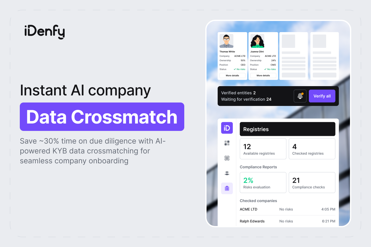 Instant AI company data crossmatch