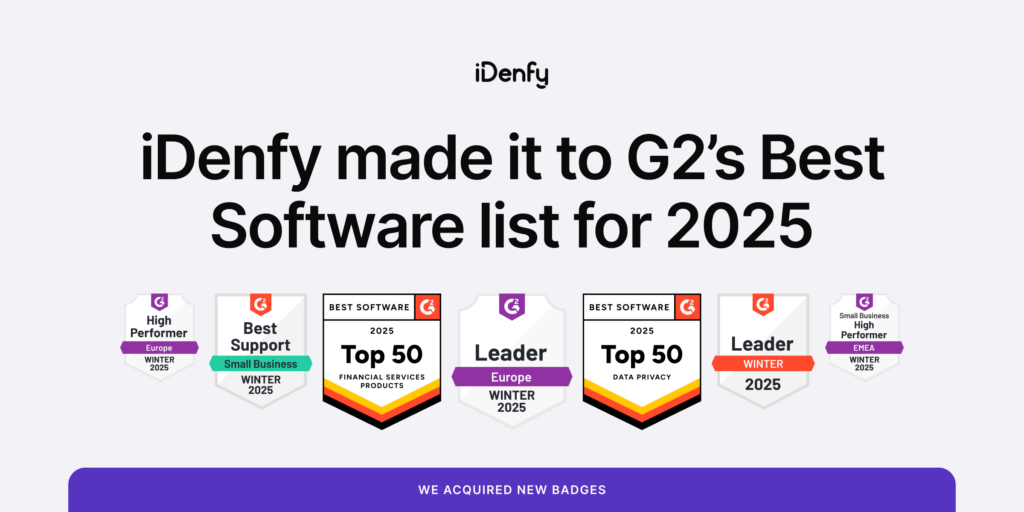 iDenfy made it to G2's best software list for 2025
