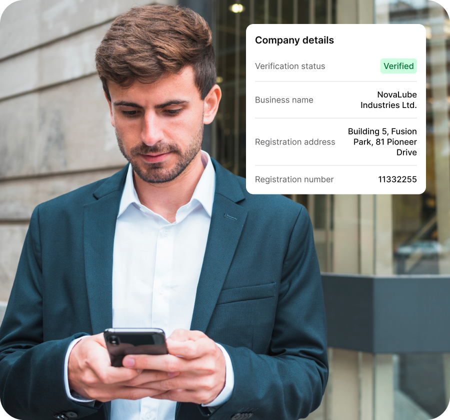 EIN verification and company lookup for KYB.