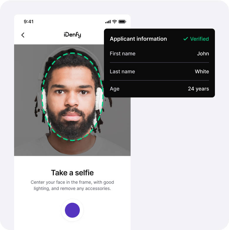 Example of a complete identity verification.