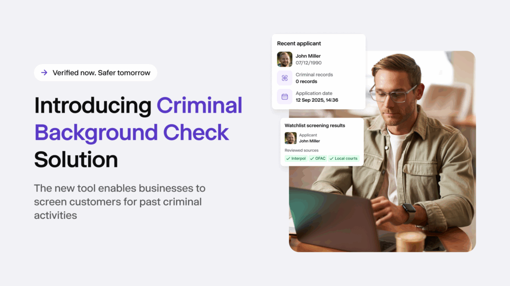 Criminal background check solution.