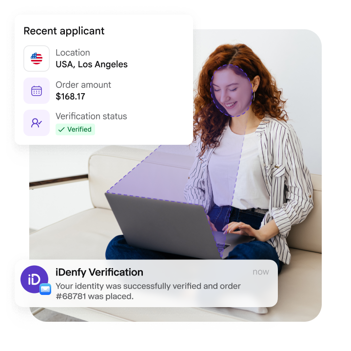 A collection of images related to identity verification for Adobe Commerce.