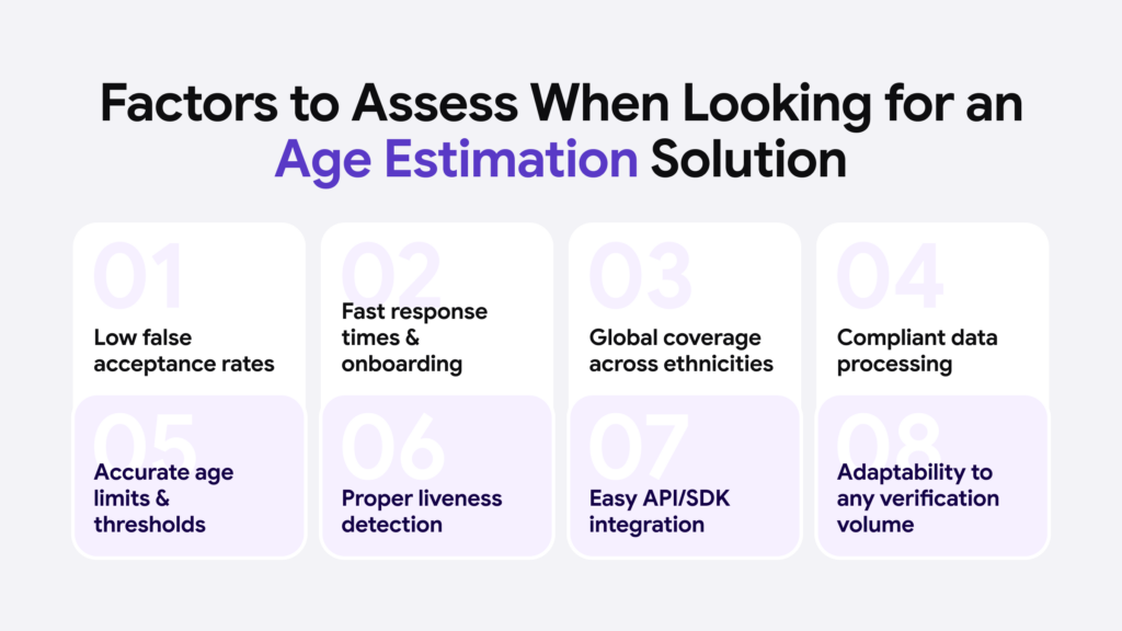 What to remember when testing different age estimation vendors and their solution capabilities
