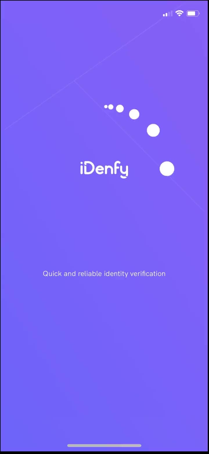 iDenfy mobile verification flow