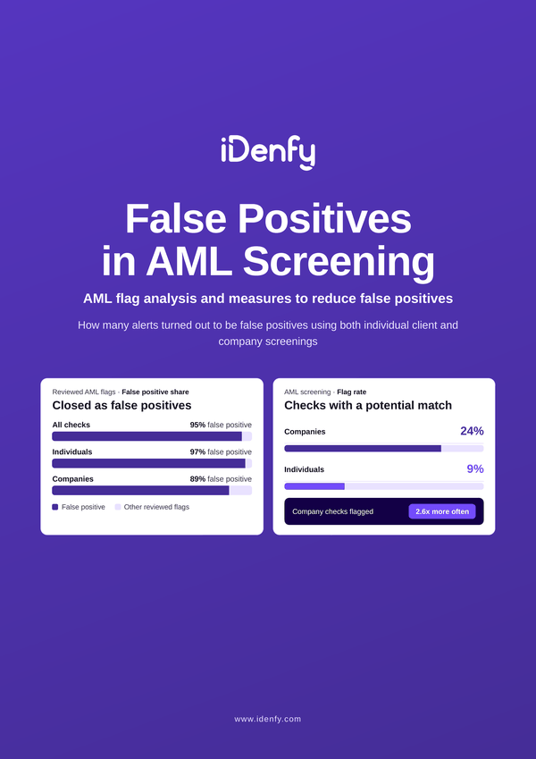 False Positives in AML Screening - iDenfy's report
